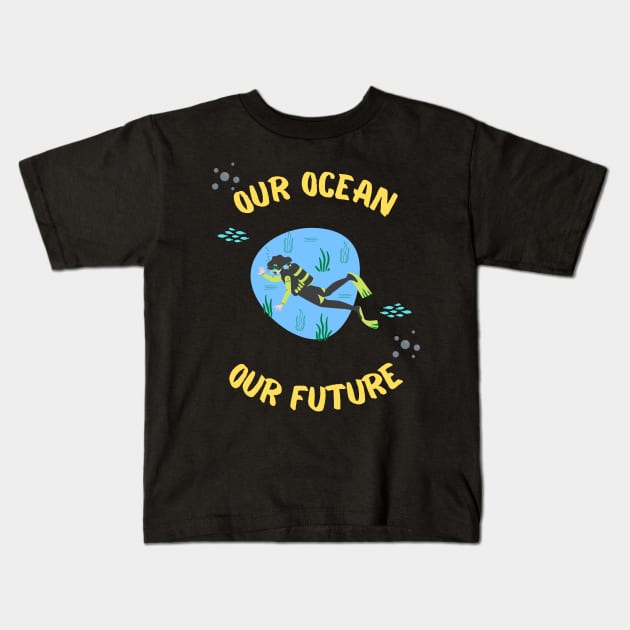 Protect Our Ocean Protect Our Future Kids T-Shirt by Famgift